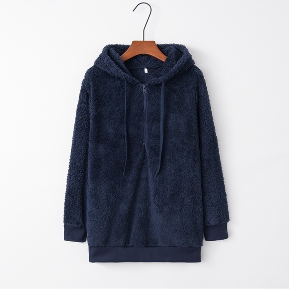 Cozy Escape Quarter Zip Teddy Hoodie - Picture 2 of 4